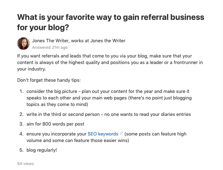 business copywriter