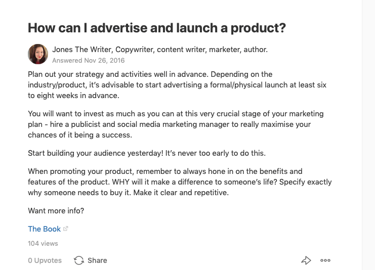 copywriter answers
