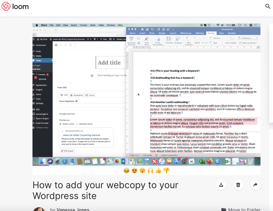 how to add web copy to your wordpress website